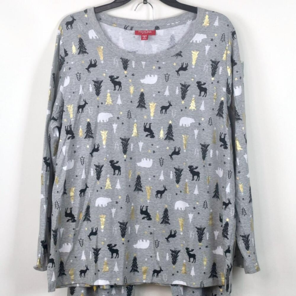 BIN Family PJs Winter Trees Womens Pajama Set Gray NWT - Picture 4 of 6